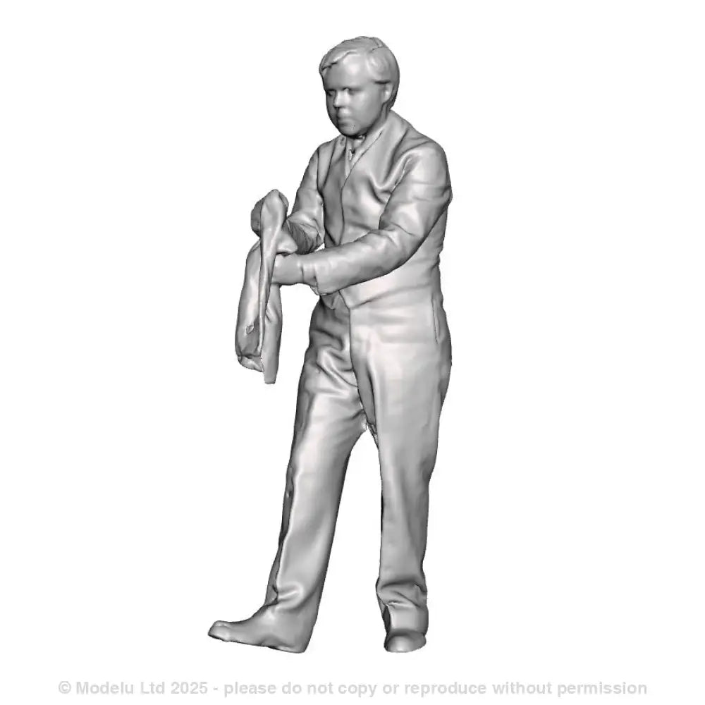 A signalman operating a lever