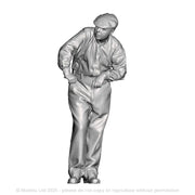 A loco crew man leaning