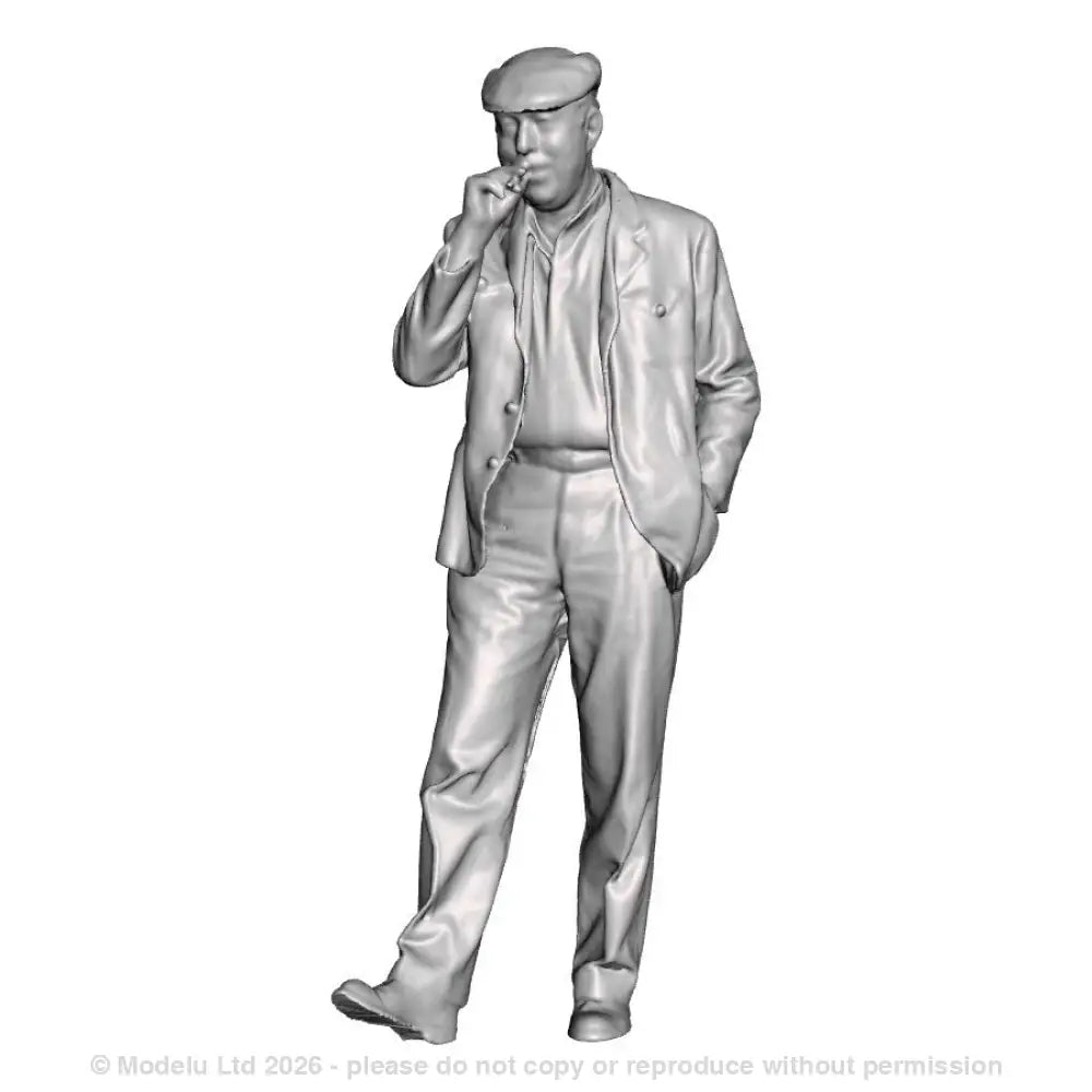 A male figure smoking