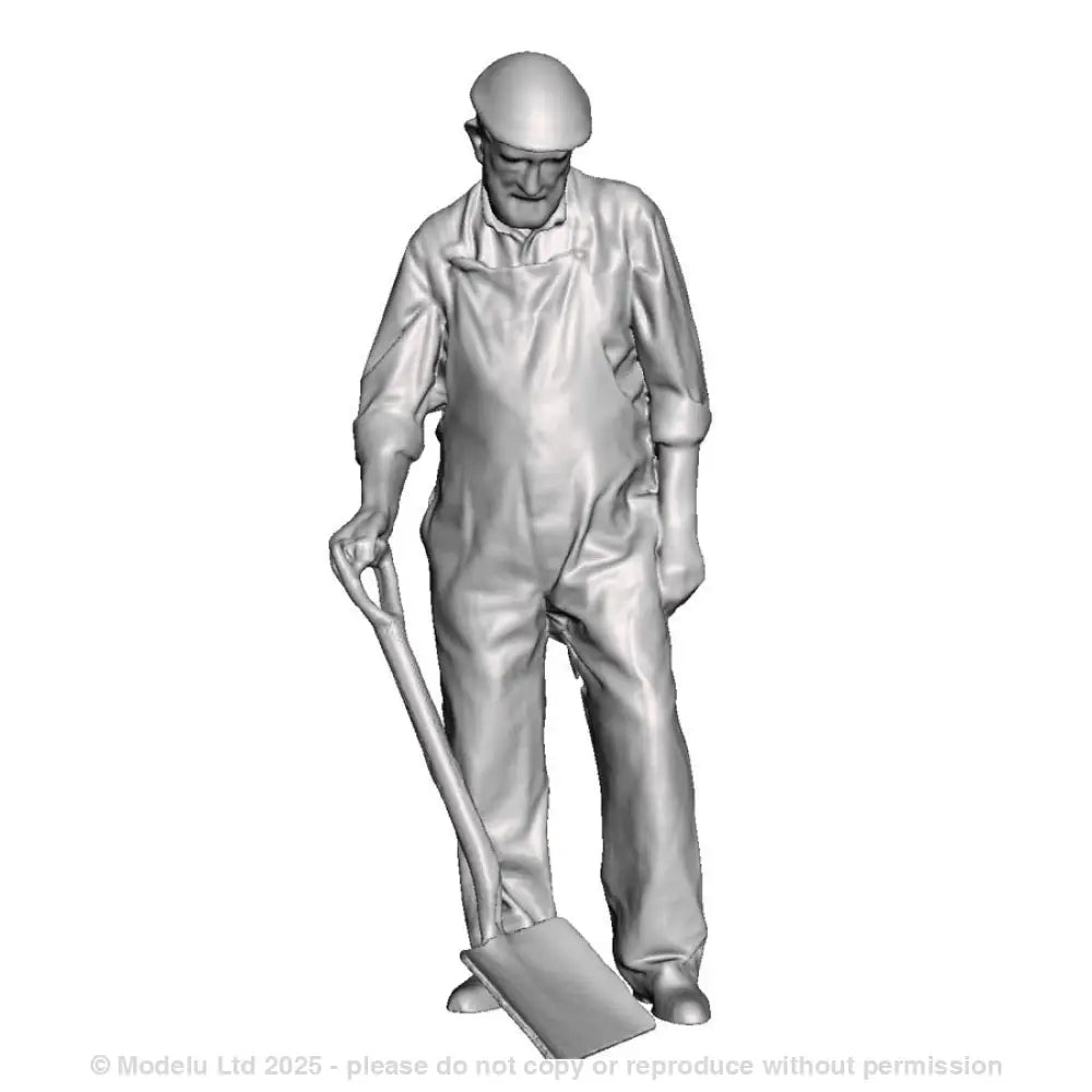 A workman with spade