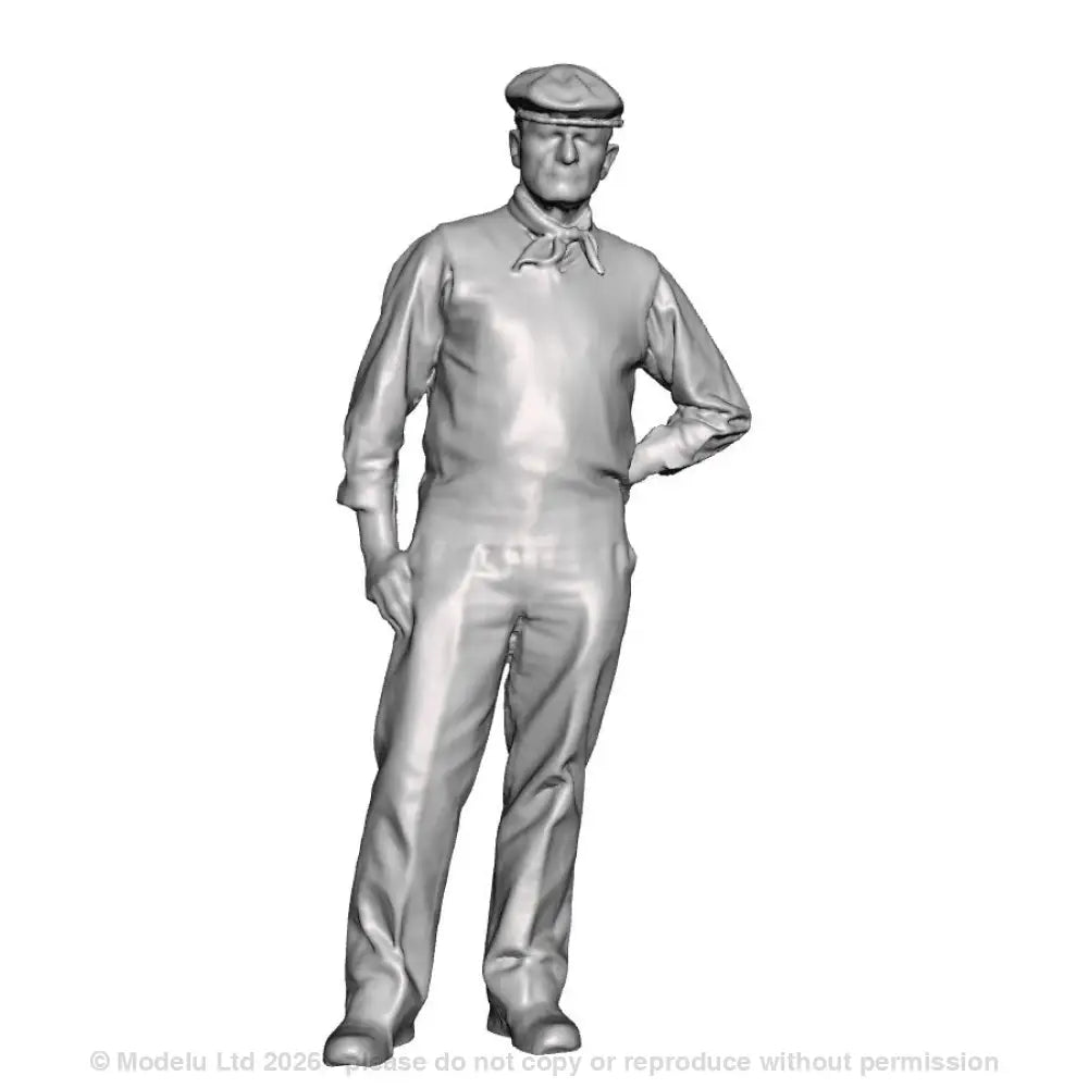 A male figure in conversation