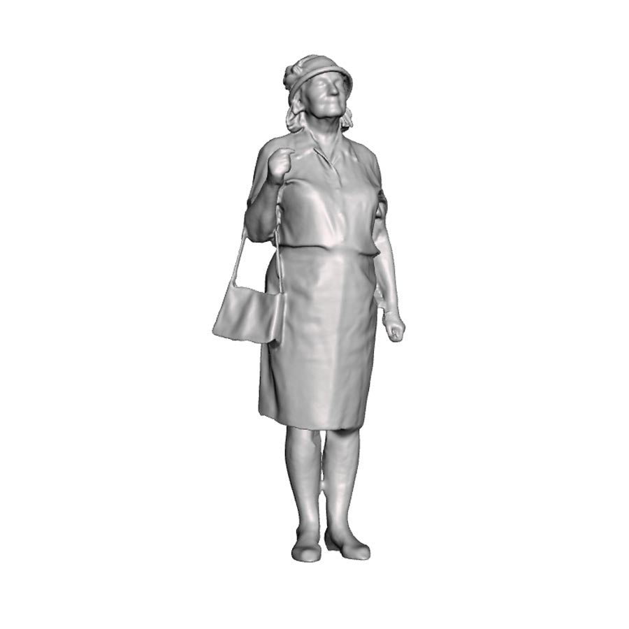 A female figure with bag