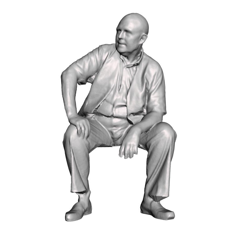 A seated man