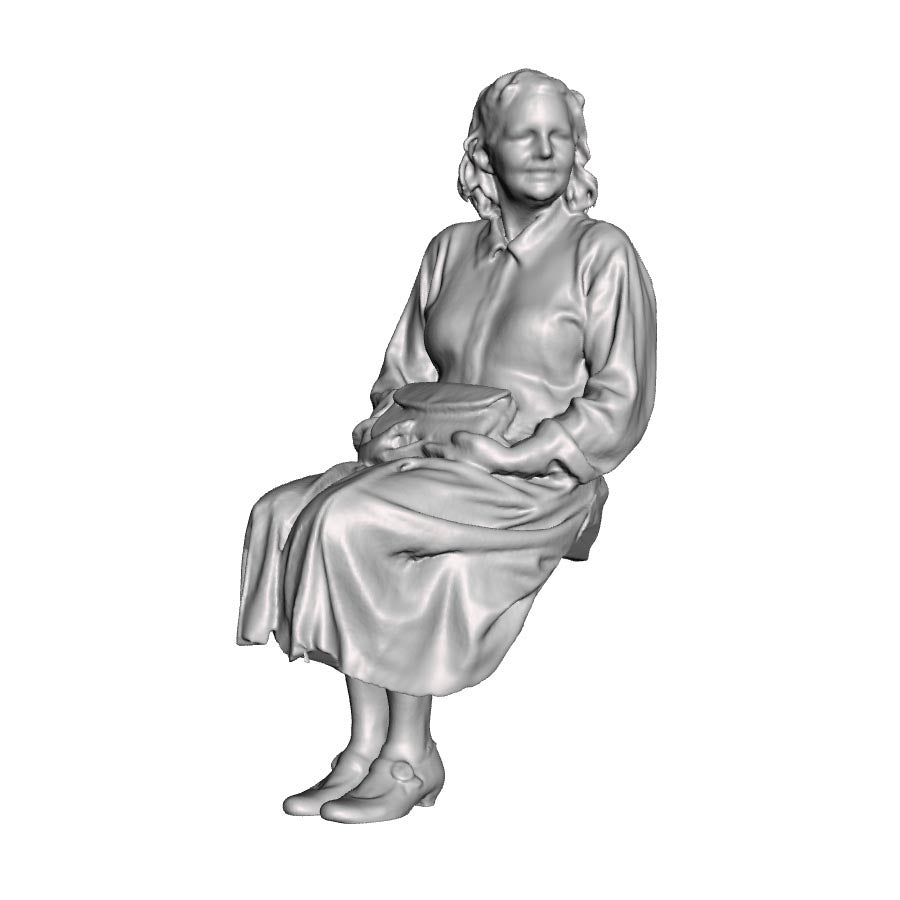 A seated woman