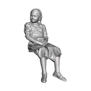 A seated girl