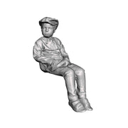 A seated boy