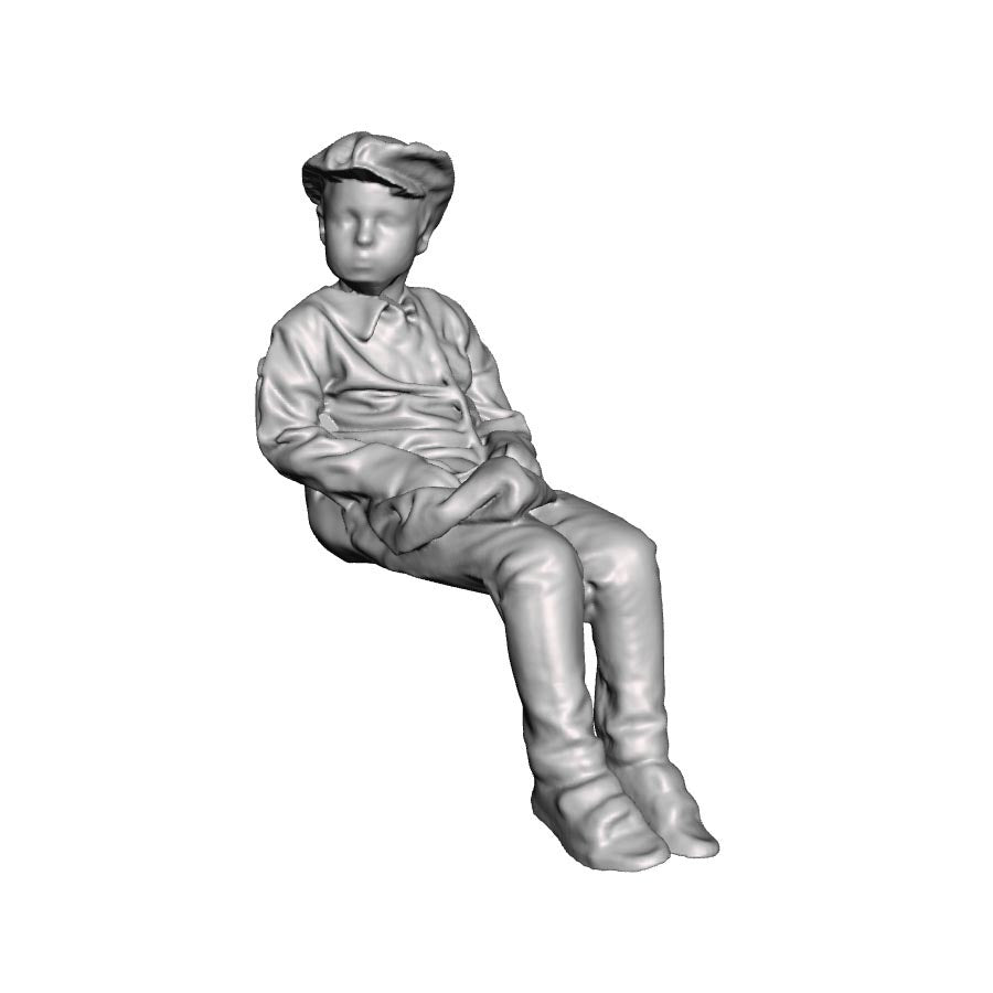 A seated boy
