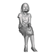 A seated girl