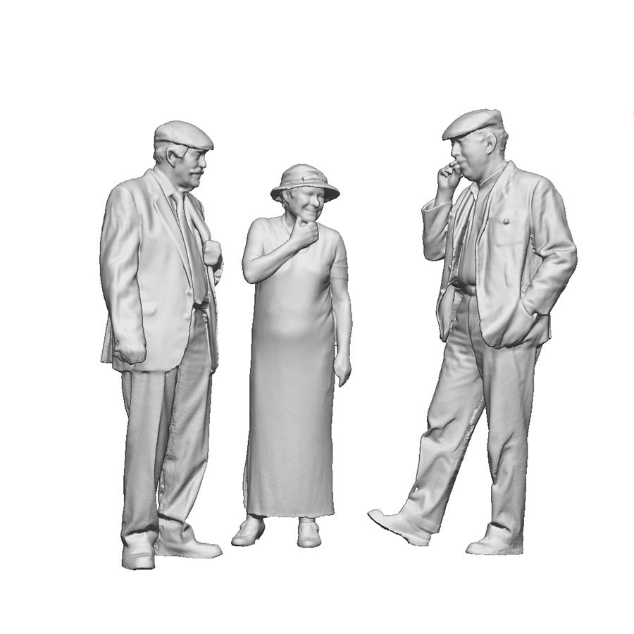 A collection of male and female people in conversation