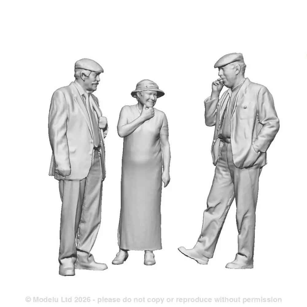 A collection of male and female people in conversation