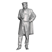 A station master looking at pocket watch