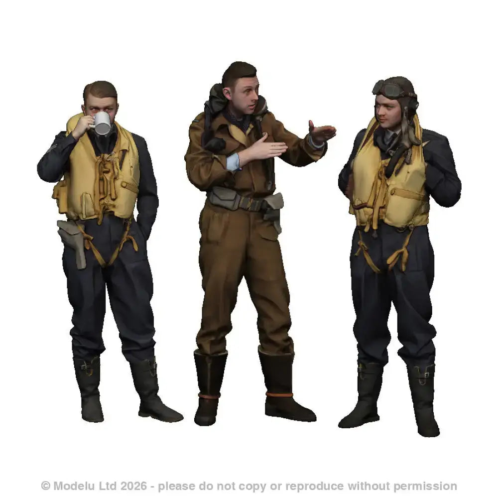 50304 RAF 2TAF Pilots in Conversation WW2