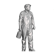 A fitter with loco oil can
