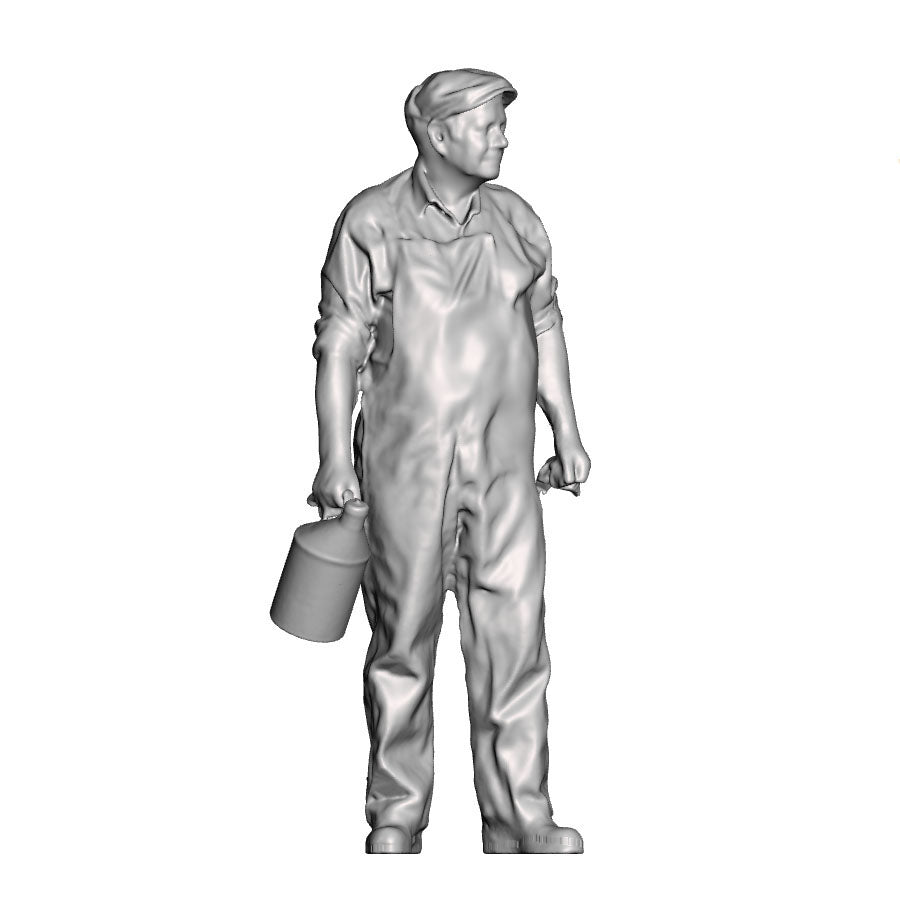 A fitter with loco oil can