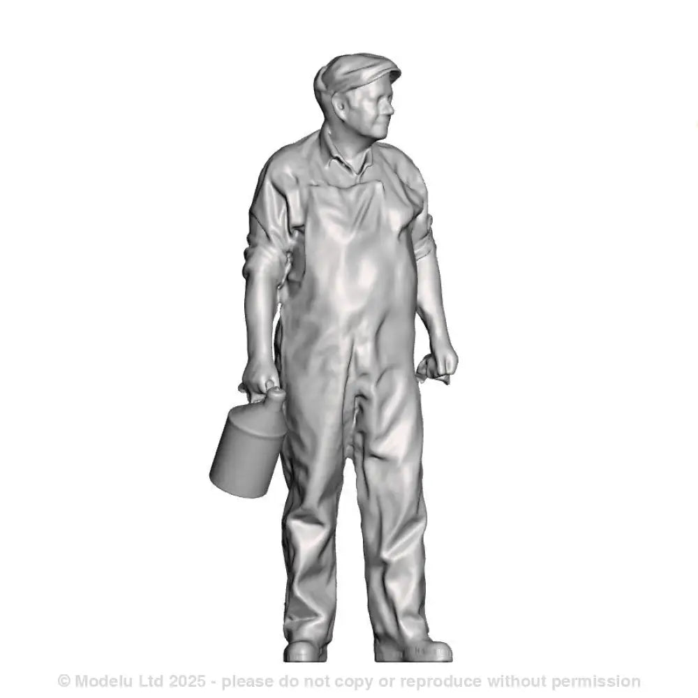 A fitter with loco oil can