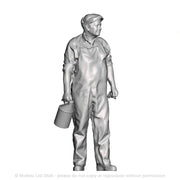 A fitter with loco oil can