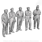 A pack of 5 loco crew at rest