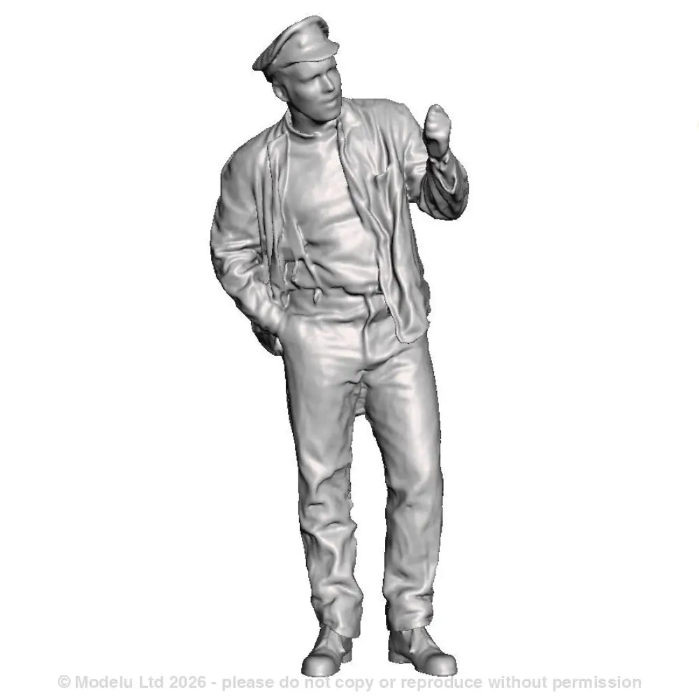 A loco crew man leaning