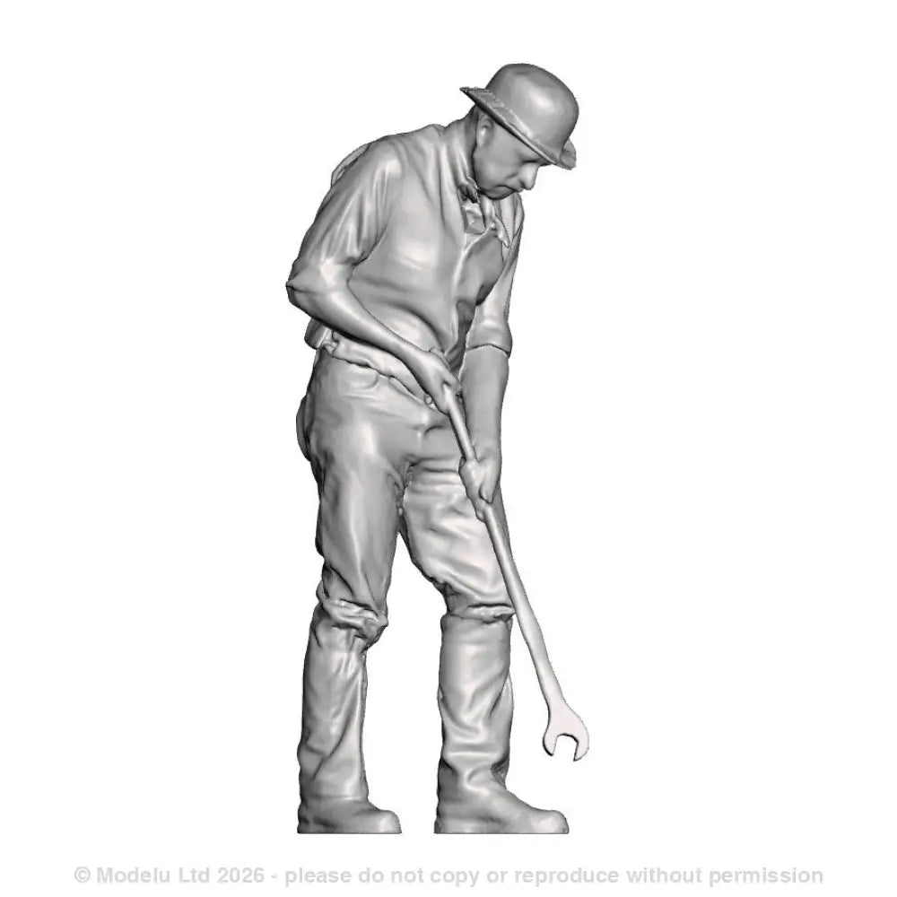 A permanent way ganger with fishplate spanner