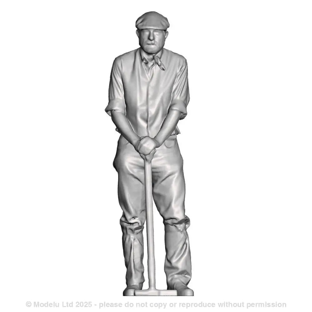 A permanent way ganger with a key hammer