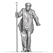 A shunter leaning on a point lever