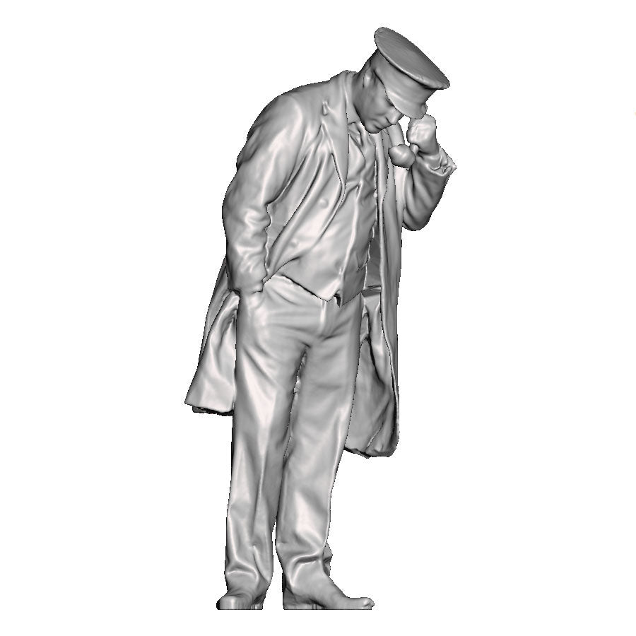 A guard using a telephone