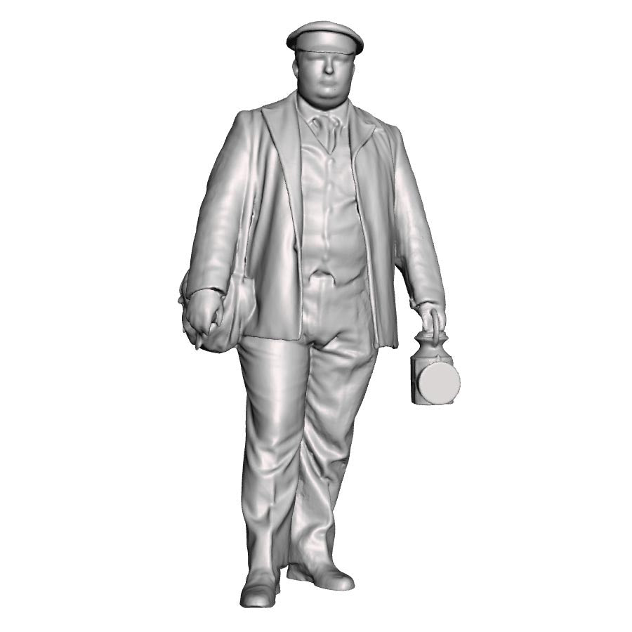 A guard with hand lamp