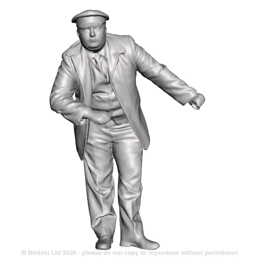 A guard leaning on a veranda