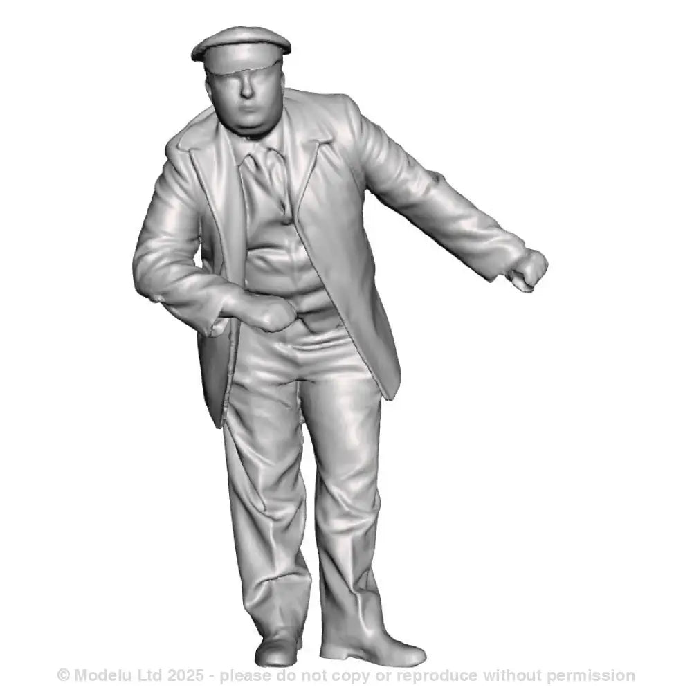 A guard leaning on a veranda