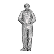 A signalman leaning