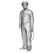 A signalman holding a tablet pouch