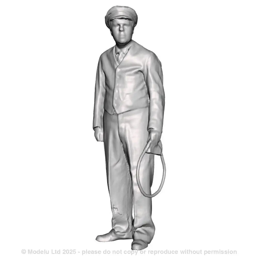 A signalman holding a tablet pouch