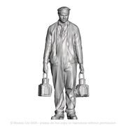 A loco crew man with loco lamps