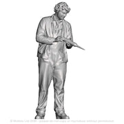 A loco crew man oiling with a gravity feeder