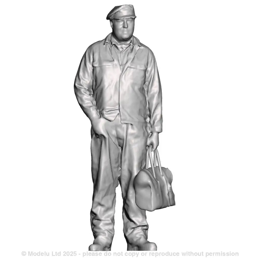 A loco crew man with drivers bag