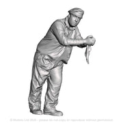 A loco crew man leaning