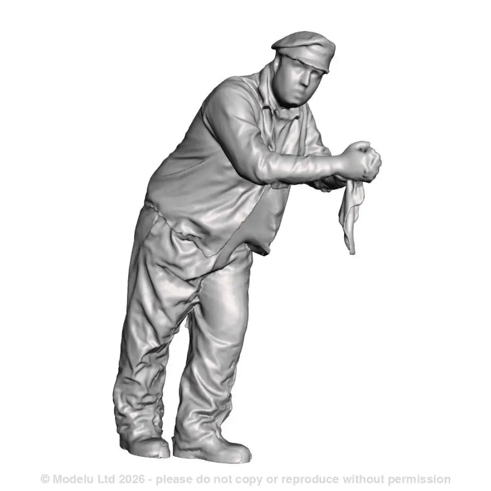 A loco crew man leaning