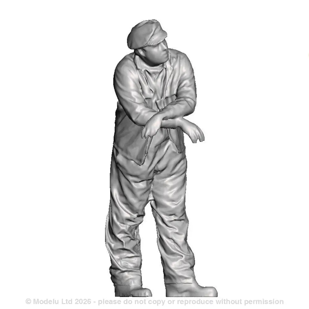 A loco crew man leaning