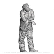 A loco crew man leaning