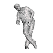 A loco crew man leaning