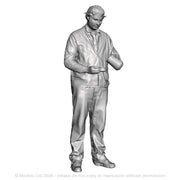 A loco crew man pouring a billy can