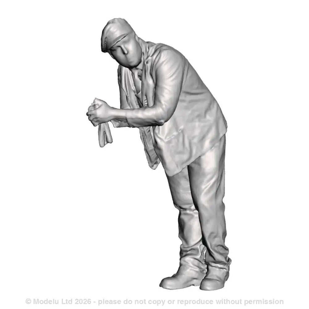 A loco crew man leaning