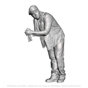 A loco crew man leaning