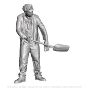 A fireman using firing shovel