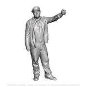 A loco driver operating a regulator