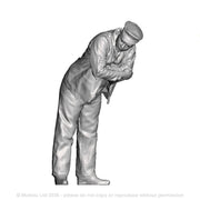 A loco crew man leaning