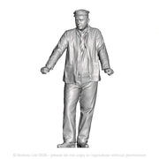 A loco crew man leaning