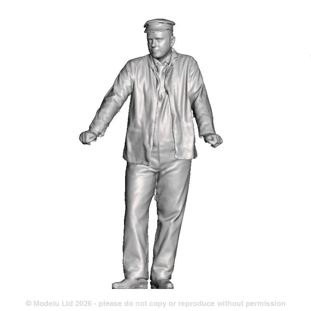 A loco crew man leaning