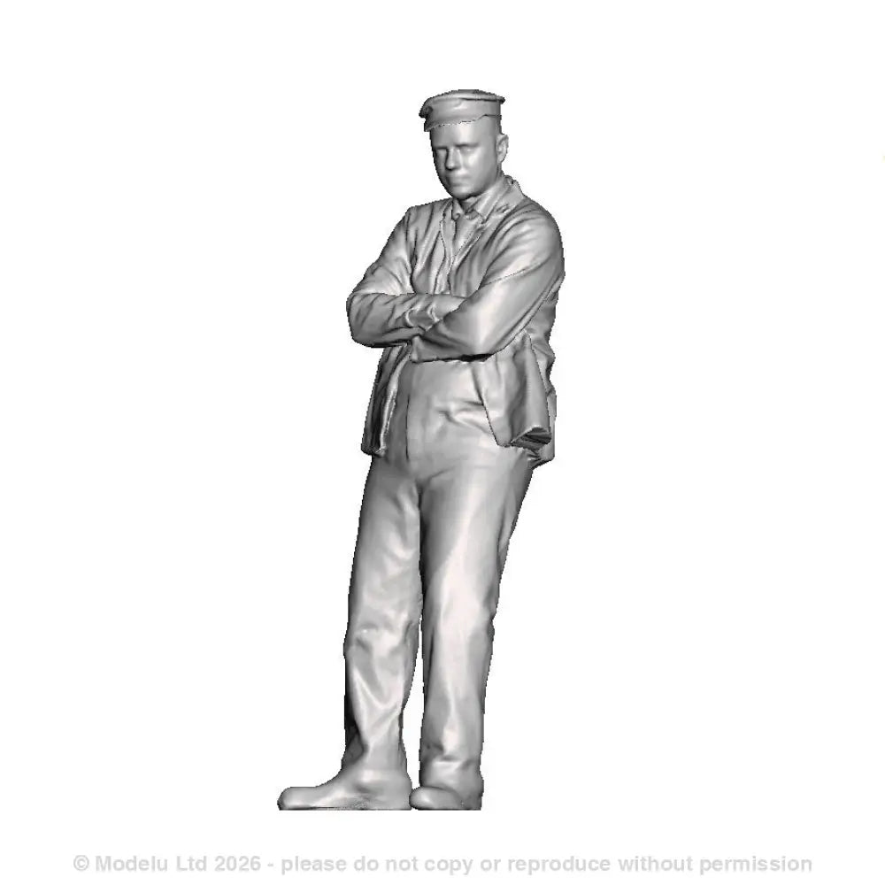 A loco crew man leaning