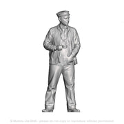 A loco crew man drinking